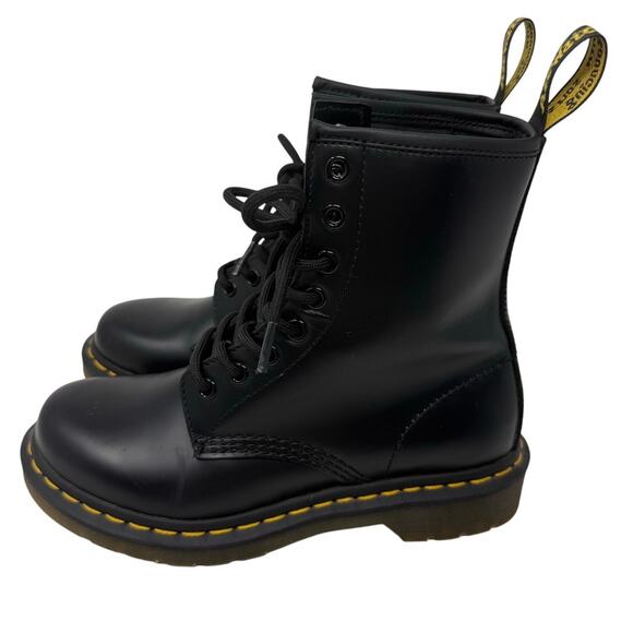 Dr. Martens 1460 Smooth Leather Lace Up Boots Black Women’s 6 Mint Condition - Picture 9 of 10